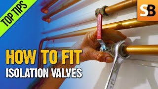 How to Fit an Isolation Valve on Copper Water Pipe [upl. by Nilekcaj]