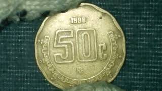 50 Centavos Año 1998 Moneda Mexicana 30000000 [upl. by Martel]