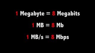 MBs VS Mbps Megabyte VS Megabit [upl. by Thom]