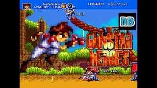 1993 60fps Gunstar Heroes Mega Play Expert Nomiss ALL [upl. by Orecic150]