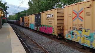 CSX X301 with two SD70MACs at Olney Pa [upl. by Enybor232]