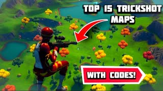 Top 15 BEST Fortnite Trickshot Maps With CODES [upl. by Janerich]