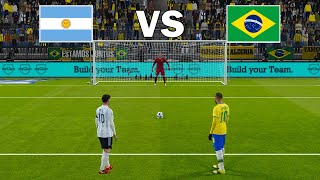 Argentina Vs Brazil  Penalty Shootout  COPA America 2024 Group Stage  Messi vs Neymar  Gameplay [upl. by Annahpos660]