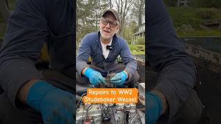 Repairing incredible piece of WW2 historya first day production M29 Studebaker Weasel ww2history [upl. by Delmor512]