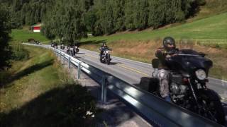 Memorial Run Winos Crew MC Valdres Norway 2016 [upl. by Estele608]