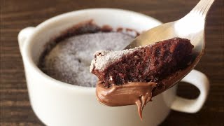 Chocolate Mug Cake in 1 Minute  Microwave Nutella Cake  Em’s Kitchen [upl. by Craddock]