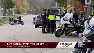 Milwaukee police officer hospitalized after drivers illegal Uturn causes crash [upl. by Weaver]