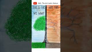 ENVIRONMENTAL AWARENESS POSTER MAKING  saveearth saveenvironment  SampS The Arttastic Sisters [upl. by Tabb]