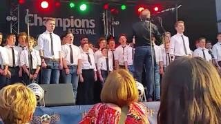 Only boys Aloud perform Canon Lan 1st June 2017 in Cardiff during UEFA champions League fan festival [upl. by Ezar]