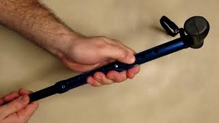 BEST FOLDING CANE HurryCane Freedom Edition with T Handle Trailblazer Blue REVIEW [upl. by Egnalos]