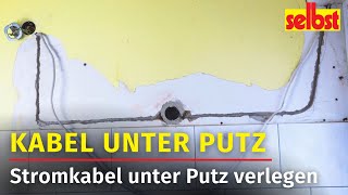 Kabel unter Putz verlegen [upl. by Inihor]