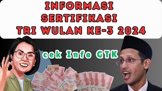 Info Pencairan Sertifikasi Guru TPG TW III 2024 [upl. by Breskin]