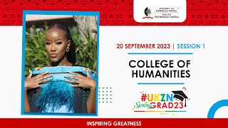 20 SEPTEMBER 2023  SESSION 1  COLLEGE OF HUMANITIES [upl. by Harraf]