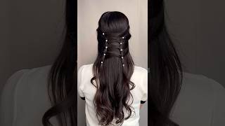 Cute easy hairstyles for medium long hair 🤍✨ hairstyles hairtok hair explorepage shorts [upl. by Conard]