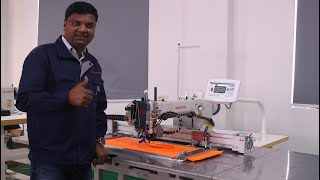 Automatic sewing machine for stitching 300mm wide webbing slings India [upl. by Cicenia]