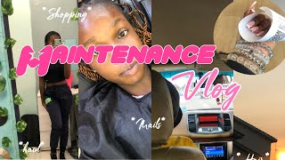 MAINTENANCE VLOG🎀 nails hair shopping haul [upl. by Garrott349]