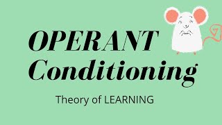 OPERANT CONDITIONING THEORY OF LEARNING BF SKINNER [upl. by Seton]