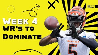 Winning Strategies Best WR Plays for Week 4 Fantasy Football [upl. by Tosch25]