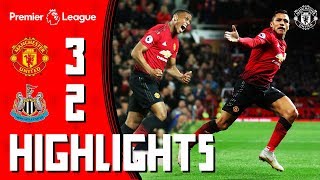 Highlights  Manchester United 32 Newcastle  Mata Martial amp Alexis Seal Comeback Win for the Reds [upl. by Giltzow]