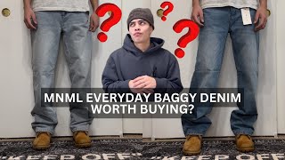 Mnml Baggy Everyday Denim Review amp Try on  BEST DENIM FOR 50 [upl. by Atirehs]