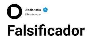 Falsificador Significado En Español [upl. by Kandace881]