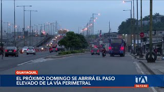 La próxima semana se abrirá el tráfico vehicular en el paso elevado de la Vía Perimetral [upl. by Anan]