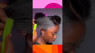 Sleek 4c natural hairstyle 💇‍♀️ 🫧💕🩵 [upl. by Dirrej257]