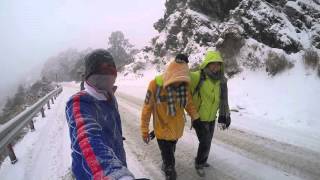 TAIWAN heavy snow fall 2016  AUO BOYS [upl. by Airdnoed]