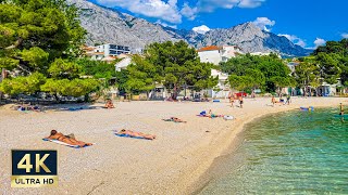 Baska Voda 🇭🇷 Croatia 4K Makarska Riviera Walking Tour 2023 [upl. by Haroun95]