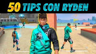 🔥 50 TRUCOS con el NUEVO PERSONAJE RYDEN en FREE FIRE [upl. by Atirak]