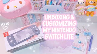 Unboxing My Nintendo Switch Lite and Making It Cute [upl. by Ryle]