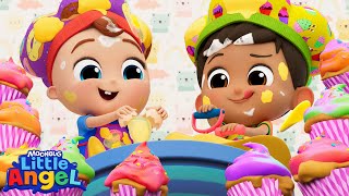 UhOh Muffin Man Baking Cookies  Little Angel Kids Songs amp Nursery Rhymes [upl. by Alyt]