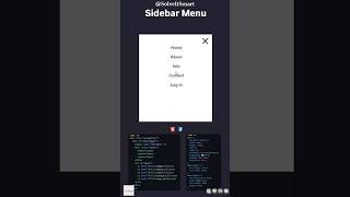 💥 Sidebar Menu  HTML CSS  Solve It Smart [upl. by Ecirual]