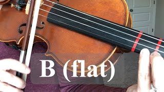 How to play B flat on the Estring violin low 4 [upl. by Marella]