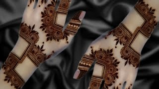 Square Mehndi Designs For Back Hand ll Easy Arabic Mehndi Design For Front Handll New stylish Mehndi [upl. by Maisel443]