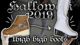 Halloweek 2019  DIY Thigh High Boots  Day 2 [upl. by Clemmie]