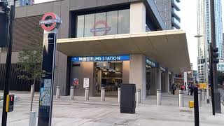 Nine Elms Tube Station Exterior London UK 25 September 2021 [upl. by Anayeek]