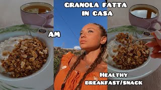 HEALTHY GRANOLA RECIPE  healthy breakfastsnack idea  AM [upl. by Galatea]