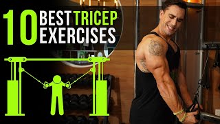 10 Best Tricep Exercises with Cables  Interchangeable with Resistance Bands [upl. by Willtrude35]