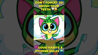 ALWAYS BRUSH YOUR TEETH 🦷 LEARN GOOD HABITS AND HYGIENE RULES 😻 PURR PURR [upl. by Agle374]