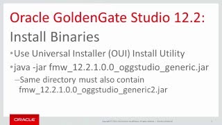 Installing Oracle GoldenGate Studio [upl. by Angele827]