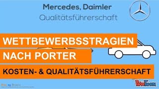 Wettbewerbsstrategien nach Porter  Kosten vs Qualitätsführerschaft Beispiel Automobilindustrie [upl. by Tisha]