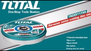 TOTAL Abrasive Metal Cutting Disc Set TAC2211155 [upl. by Araid]