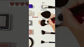 Makeup Brushes amp Their Uses ❤️shorts [upl. by Teiluj744]