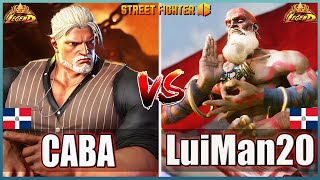 Street Fighter 6 🔥 CABA GUILE Vs LuiMan20 DHALSIM 🔥Best Room Match🔥FightingGameWorldX [upl. by Iorgo]