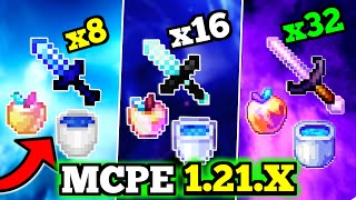 🔴 3 TEXTURAS para PvP en Minecraft PE 121X FPS  Texturas Gama Baja  Bedrock 121 [upl. by Faires]