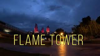 Night View Of Baku Flame Towers Azerbaijan baku flametowers azerbaycan azerbaizan [upl. by Apoor]