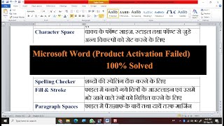 Microsoft Word Product Activation Failed 100 solved error ms office [upl. by Letney]