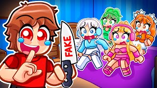 I Used A FAKE Knife In Roblox MM2 With MY CRAZY FAN GIRLS [upl. by Ennaylime522]