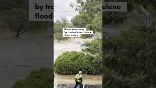 House swept away by tropical storm Helene flood waters [upl. by Enida]